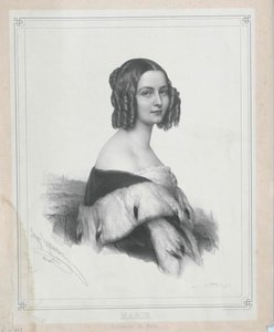 Księżniczka Badenii Maria (druk) autorstwa Artist Unknown