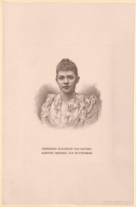 Księżniczka Bawarii Elżbieta (druk) autorstwa Artist Unknown