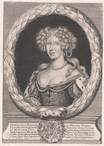 Księżniczka Brunszwiku-Wolfenbuettel Elżbieta Eleonora (druk) autorstwa Artist Unknown