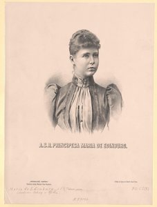 Księżniczka Saksonii-Coburg-Gotha Maria autorstwa Artist Unknown