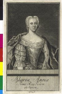Księżniczka Saksonii Maria Anna autorstwa Artist Unknown