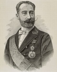 SALVADOR RODRIGANEZ, Amos (1845-1922). Hiszpański polityk i inżynier. Rycina. autorstwa Artist Unknown