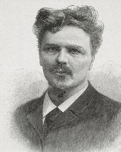 STRINDBERG, August (1849-1912). Portret Augusta Strindberga. Rycina. autorstwa Artist Unknown
