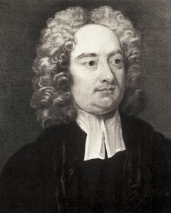 SWIFT, Jonathan (1667-1745). Irlandzki duchowny i pisarz satyryczny. Portret jako dziekan katedry św. Patryka w Dublinie według obrazu Charlesa Jervasa (1675-1739). Rycina. Kolekcja prywatna autorstwa Artist Unknown