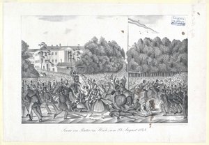 Scena na Praterze (w Wiedniu) 23. sierpnia 1848 r. autorstwa Artist Unknown