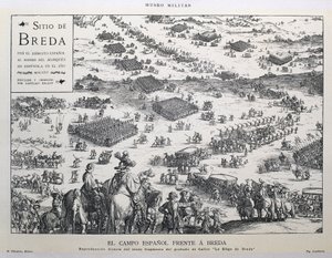 The campo espanol frente a Breda: direct reproduction of the sexto fragmento del grabado de Callot 