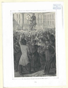 Posąg cesarza Józefa II z cenną flagą autorstwa Artist Unknown