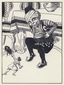 Ilustracja do Podróży Guliwera autorstwa Jonathana Swifta autorstwa Artus Scheiner