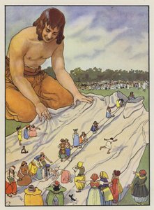 Ilustracja do Podróży Guliwera autorstwa Jonathana Swifta autorstwa Artus Scheiner
