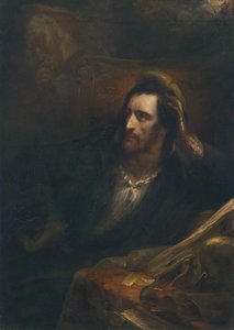 Faust w swoim gabinecie, sygnowany i datowany Ary Scheffer 1831 prawy dolny autorstwa Ary Scheffer
