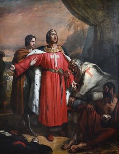 Francuski: Saint Louis odwiedzający szkodniki autorstwa Ary Scheffer