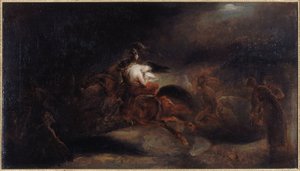 Lénore, les morts vont vite, ok. 1830 (olej na płótnie) autorstwa Ary Scheffer