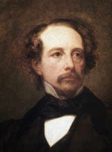 Portret Charlesa Dickensa, pisarza brytyjskiego, detal (olej na płótnie) autorstwa Ary Scheffer