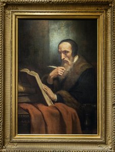 Portret Jana Kalwina (Jean Cauvin), francuskiego pisarza, teologa i pastora w okresie reformacji protestanckiej (1509-1564) - obraz Ary Scheffera (1795-1858). musee de la vie romantique - Paryż