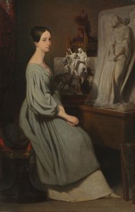 Księżniczka Marie dOrléans w swojej pracowni, c. 1838. autorstwa Ary Scheffer