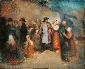 Scena wyjścia, c.1858 autorstwa Ary Scheffer