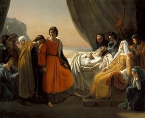 Śmierć św. Ludwika, c. 1817 autorstwa Ary Scheffer