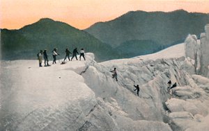 Przeprawa przez lodowiec, Mount Rainier, c1916