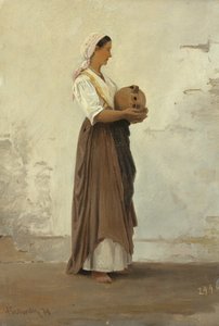 Dziewczyna z Capri, 1871 (olej na papierze nałożony na tekturę)