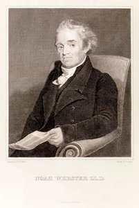 Noah Webster: amerykański leksykograf (grafika) autorstwa Asher Brown Durand