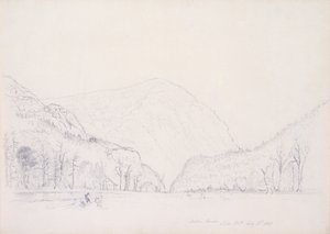 Notch House, Białe Góry, New Hampshire, 1839 (grafit na papierze) autorstwa Asher Brown Durand