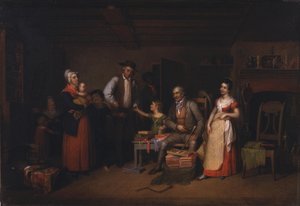 Pedlar wyświetlający swoje towary autorstwa Asher Brown Durand