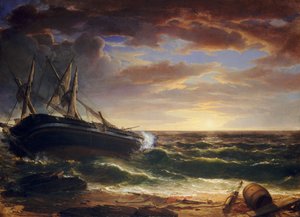 Statek osierocony, 1844. autorstwa Asher Brown Durand