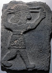 Postać strzelająca z procy, Tell Halaf autorstwa Assyrian