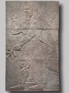 Pozdrawiając ducha opiekuńczego, 883-859 p.n.e. autorstwa Assyrian