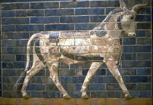 Brama Isztar, Babilon. Relief byka, VI wiek pne