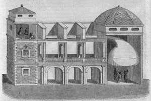 Kornet akustyczny wynaleziony przez Athanase Kircher (lub Athanasius Kircheri) (1601-1680). autorstwa Athanasius Kircher