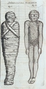 Mumie - w „”Sphynx mystagoga”” Athanase Kircher autorstwa Athanasius Kircher