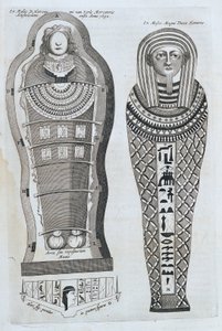 Mumie - w „”Sphynx mystagoga”” Athanase Kircher autorstwa Athanasius Kircher