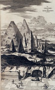 Piramidy Czarnych Faraonów – w „Sphynx mystagoga” autorstwa Athanase Kircher autorstwa Athanasius Kircher