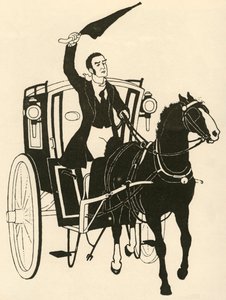 „Chwycenie lejców jedną ręką i pobudzenie konia parasolem”, 1928. autorstwa Athelstan Rusden