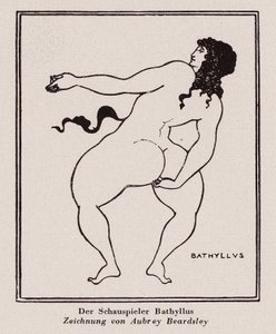Bathyllus , rzymski tancerz i wykonawca pantomimy (piórem i atramentem)