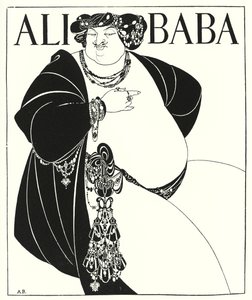 Projekt okładki do "Czterdziestu złodziei" (grafika) autorstwa Aubrey (after) Beardsley