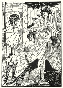 Marzenia (grawerowanie) autorstwa Aubrey (after) Beardsley
