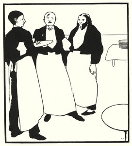 Cafe Boys (grawerowanie) autorstwa Aubrey (after) Beardsley