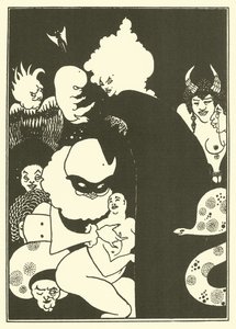 Dziwne stworzenia Luciana (litografia) autorstwa Aubrey (after) Beardsley