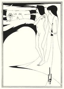Kobieta na Księżycu (rycina) autorstwa Aubrey (after) Beardsley