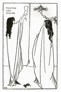 Powtórka Tristana i Izoldy, ilustracja z „Savoy”, 1896 autorstwa Aubrey Beardsley