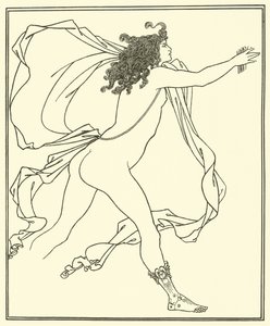 Apollo ściga Daphne autorstwa Aubrey Beardsley
