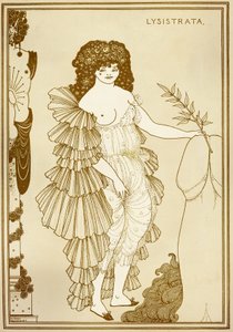 Aubrey BEARDSLEY (1872-1898) ilustracja do „Lisistraty” (411 at .) autorstwa Aubrey Beardsley