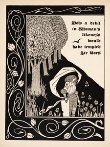 Bors odmawia złamania przysięgi celibatu autorstwa Aubrey Beardsley