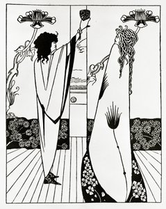 Jak Tristan wypił Miksturę Miłości, ok. 1894 r. autorstwa Aubrey Beardsley