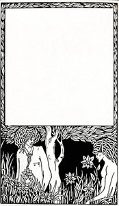 Projekt strony tytułowej dokumentów pogańskich, 1893, 1914 autorstwa Aubrey Beardsley