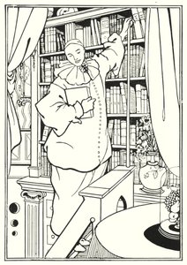 Projekt okładki „Pierrot” autorstwa Aubrey Beardsley
