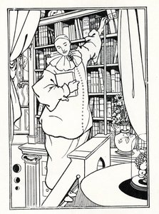 Projekt okładki „Pierrot”, 1896 autorstwa Aubrey Beardsley