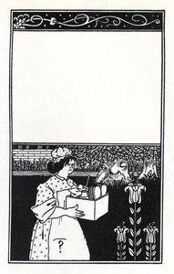 Projekt okładki książki "The Barbarous Britishers" autorstwa H.D. Trailla autorstwa Aubrey Beardsley